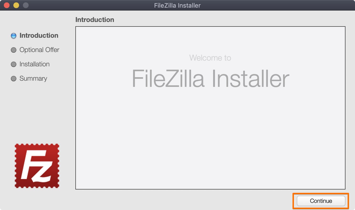 FileZilla インストーラー