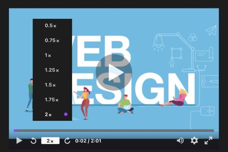 Udemy 動画プレーヤーの倍速コントロール